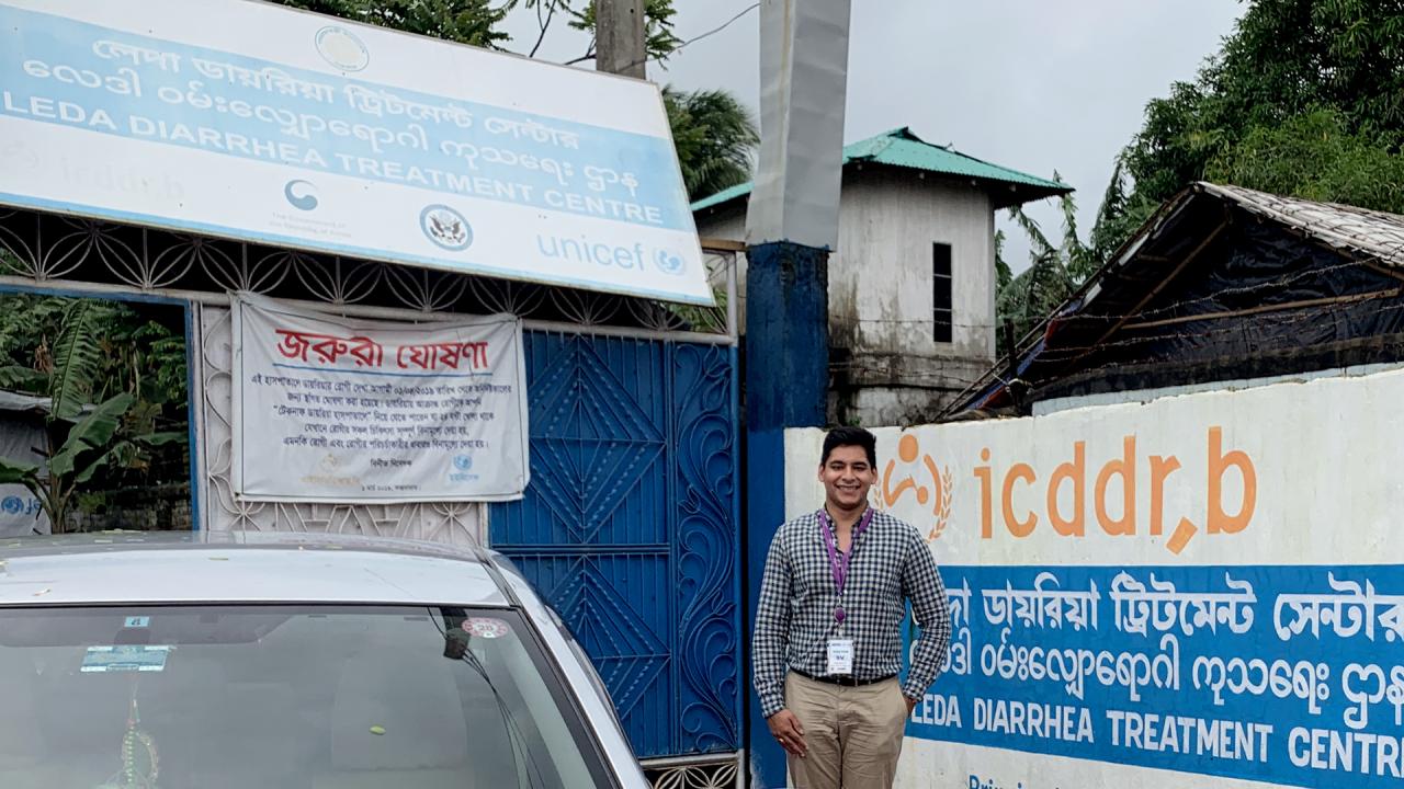 Ryan Rego at Diarrhoea Treatment Center in the Leda refugee camp, Cox’s Bazar camp complex, Bangladesh