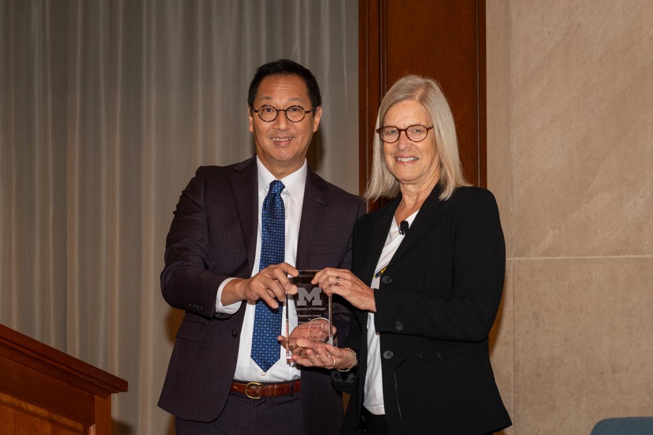 CGHE member Professor of Nursing Jodi Lori receives the University of Michigan President’s Award for Distinguished Service in International Education.
