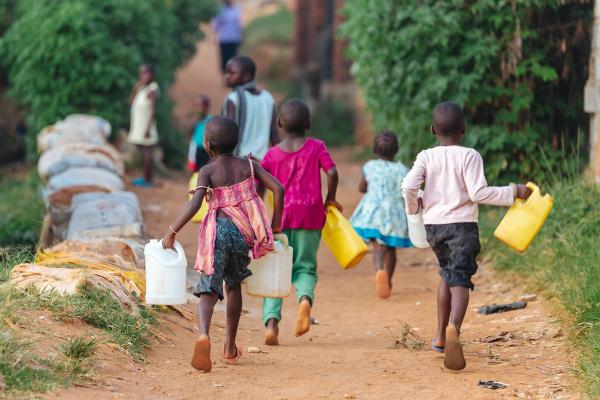 Carrying water in Uganda
