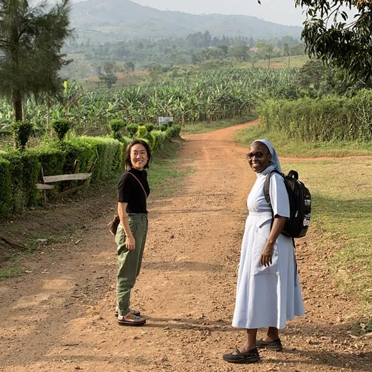 HaEun with Sister Dr Priscilla Busingye, Uganda_web