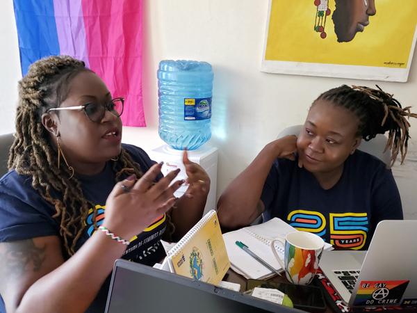 Becky and Caroline in Kisumu, Western Kenya LBQT Feminist Forum