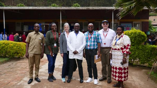 University of Michigan delegation and partners touring a Butaro District Hospital, Rwanda