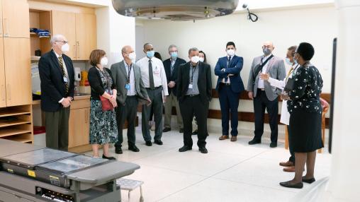 Delegation from the Center for Global Health Equity, University of Michigan, learns about AKU's diagnostic radiology capabilities