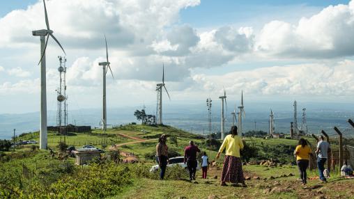 Wind farm outside Nairobi, Kenya